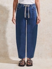 Ro&Zo Blue Denim Drawstring Waist Jeans - Image 4 of 5