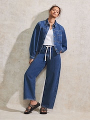 Ro&Zo Blue 100% Cotton Denim Shacket - Image 3 of 5