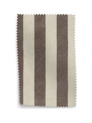 Laura Ashley Dark Truffle Natural Orla Stripe Upholstery Swatch - Image 1 of 1