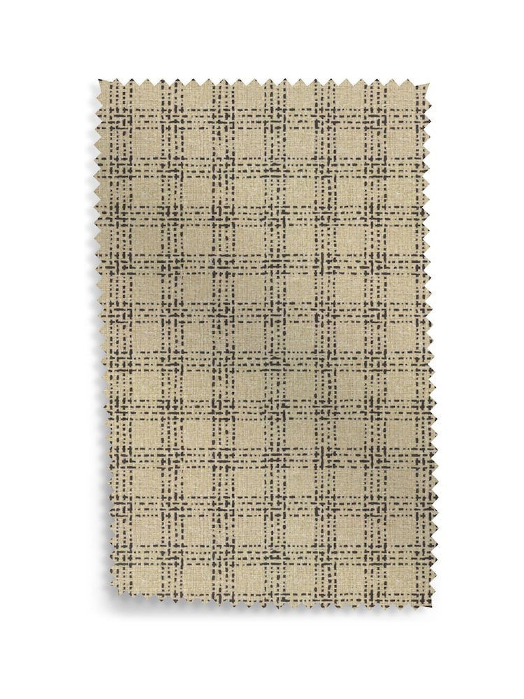 MADE.COM Natural and Black Declan Check Upholstery Swatch - Image 1 of 1