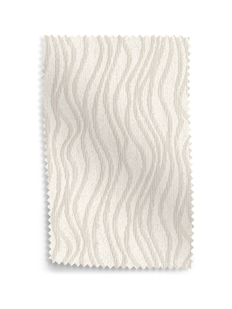 MADE.COM Soft White Textured Wave Boucle Upholstery Swatch - Image 1 of 1 MADE.COM Soft White Textured Wave Boucle Upholstery Swatch - Image 1 of 1