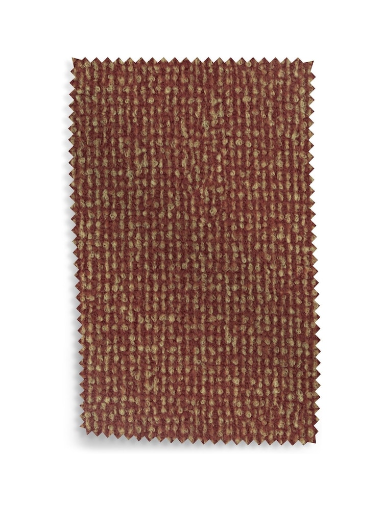 MADE.COM Maroon Red and Light Caramel Tonal Boucle Upholstery Swatch - Image 1 of 1