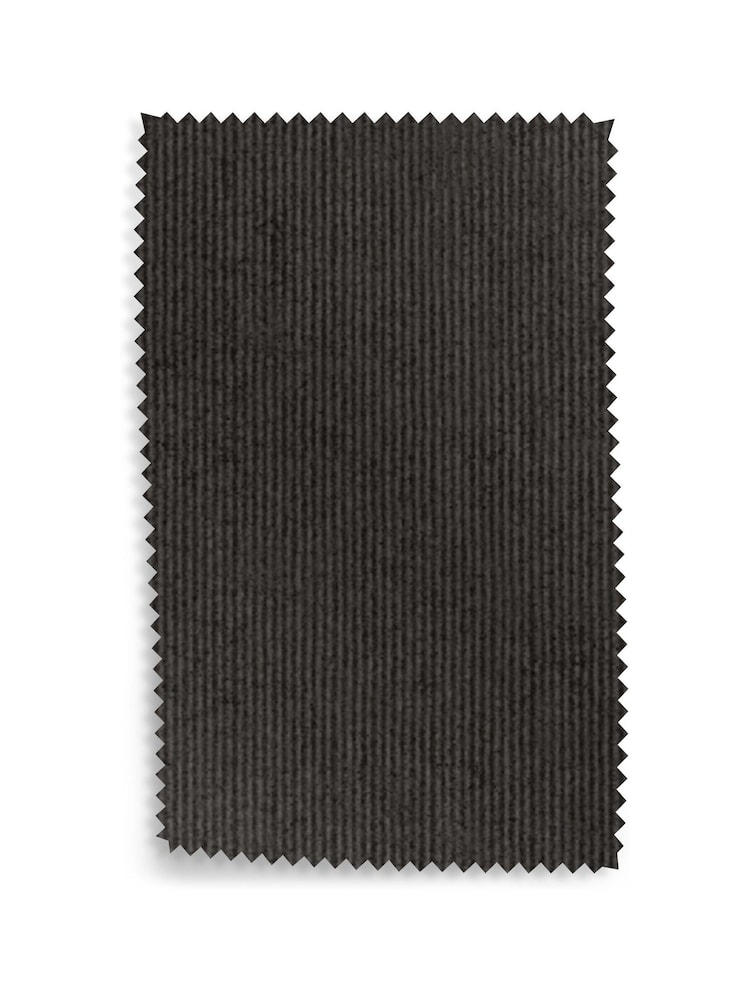 Rockett St George Graphite Grey Luxe Kneedlecord Velvet Upholstery Swatch - Image 1 of 1