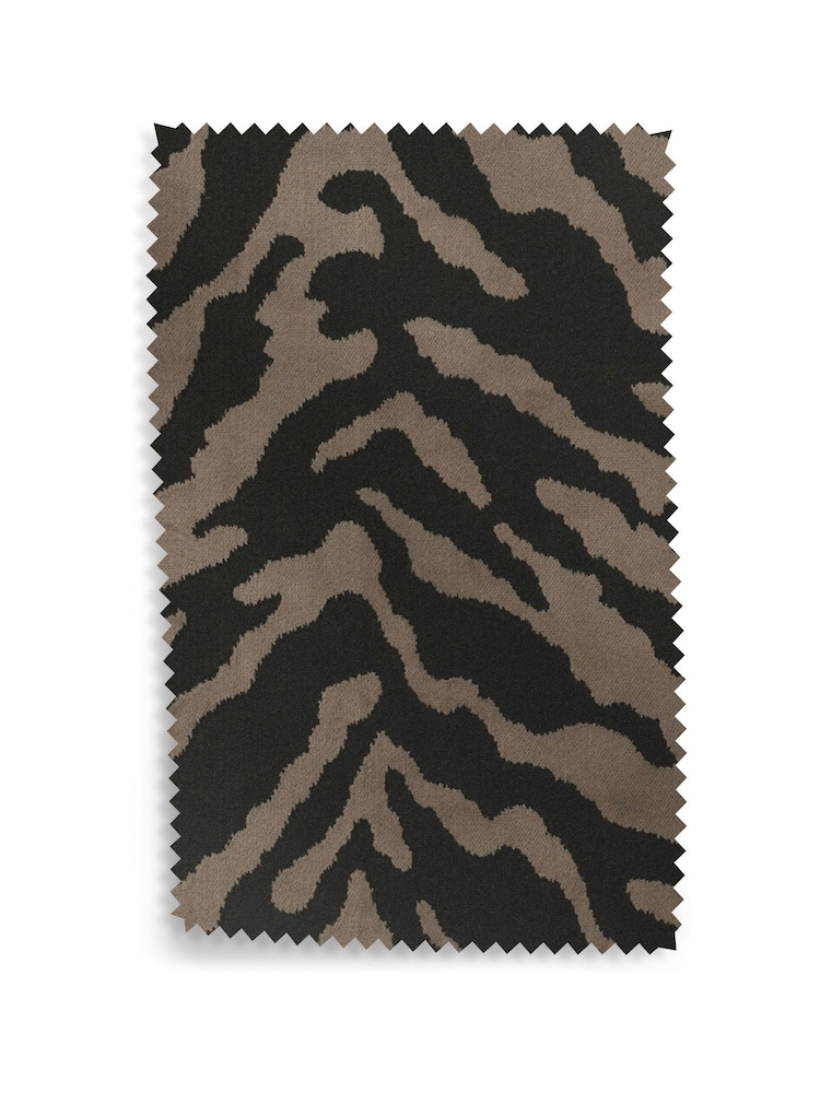 Rockett St George Sand and Black Tiger Velvet Upholstery Swatch - Image 1 of 1