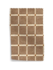 MADE.COM Dark Sand Natural Cale Check Upholstery Swatch - Image 1 of 1