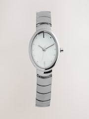Silver Tone Oval Dial Bracelet Watch - Image 1 of 3