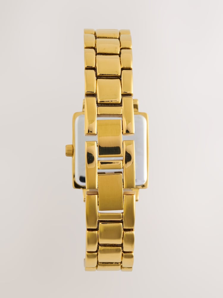 Gold Tone Square Dial Heart Watch - Image 2 of 3