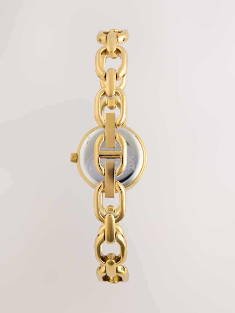 Gold Tone Round Dial Bracelet Watch - Image 6 of 6