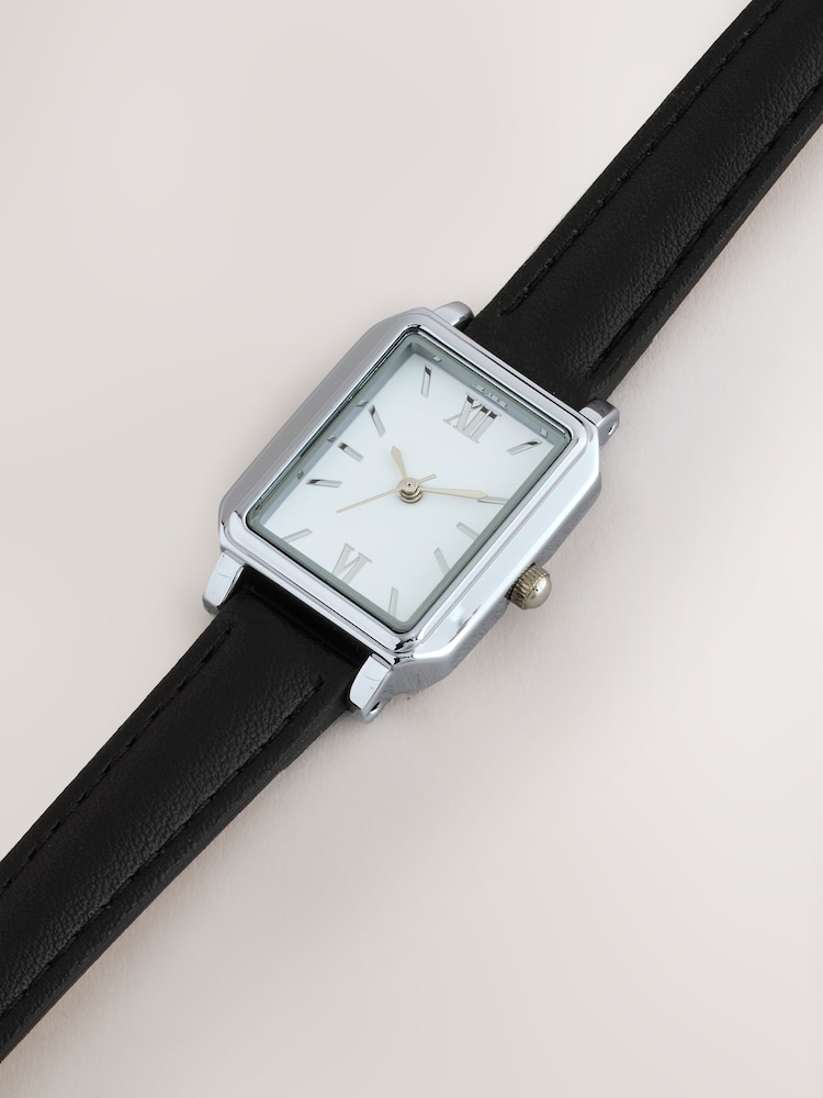 Black Strap Rectangular Dial Watch - Image 4 of 4