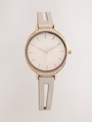 Pink Split Strap Sparkle Dial Watch - Image 1 of 3