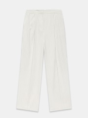 Mint Velvet White Pinstripe Tailored Trousers - Image 4 of 5