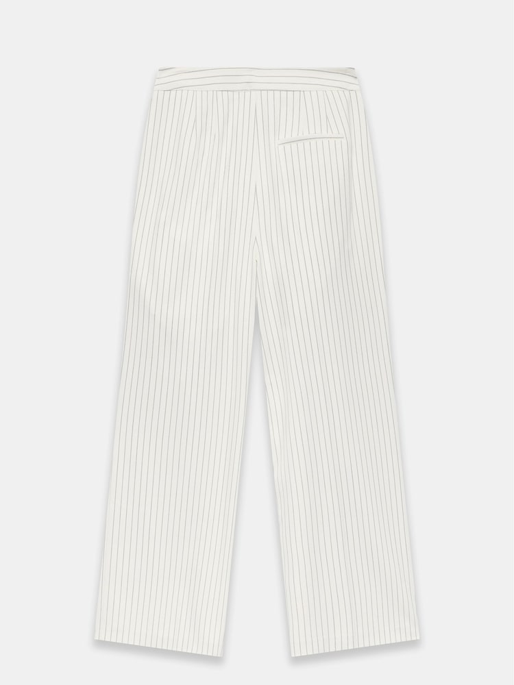 Mint Velvet White Pinstripe Tailored Trousers - Image 5 of 5