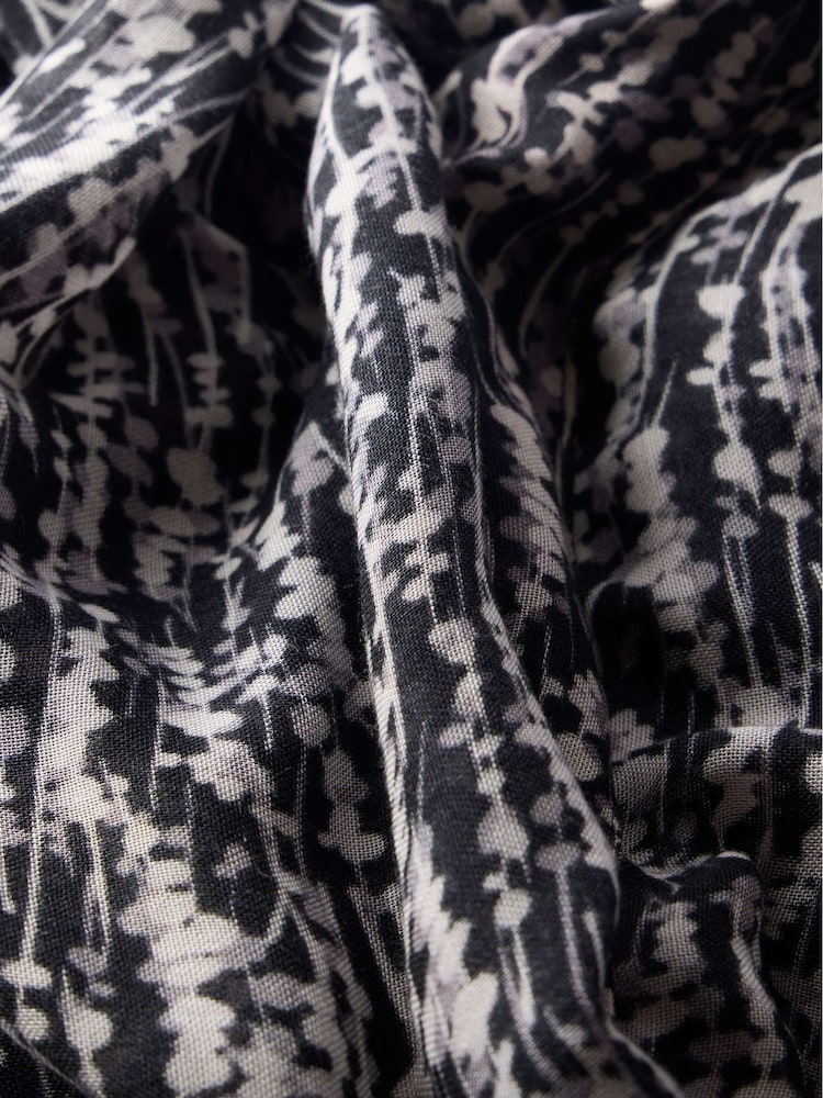 Mint Velvet Black Black Graphic Print Lightweight Scarf - Image 3 of 3