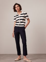 Mint Velvet Blue Cropped Tapered Trousers - Image 2 of 7
