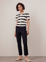 Mint Velvet Blue Cropped Tapered Trousers - Image 3 of 7