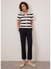 Mint Velvet Blue Cropped Tapered Trousers - Image 5 of 7