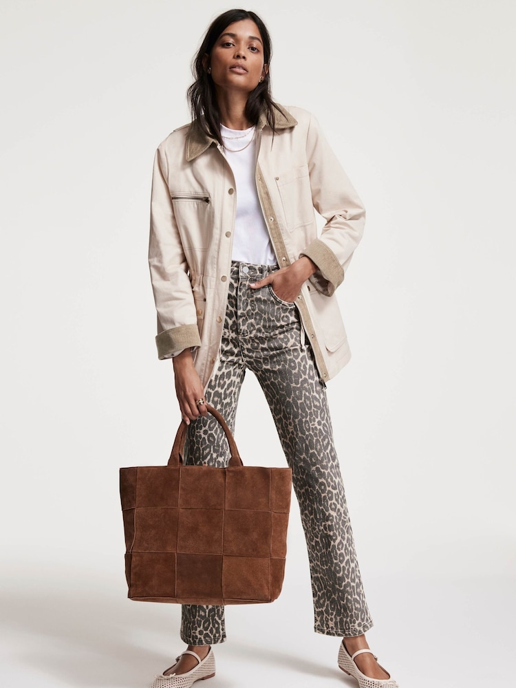 Mint Velvet Cream 100% Cotton Washed Barn Jacket - Image 2 of 8 Mint Velvet Cream 100% Cotton Washed Barn Jacket - Image 2 of 8