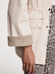 Mint Velvet Cream 100% Cotton Washed Barn Jacket - Image 6 of 8