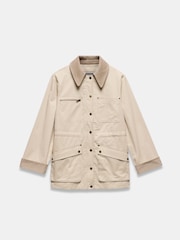 Mint Velvet Cream 100% Cotton Washed Barn Jacket - Image 7 of 8