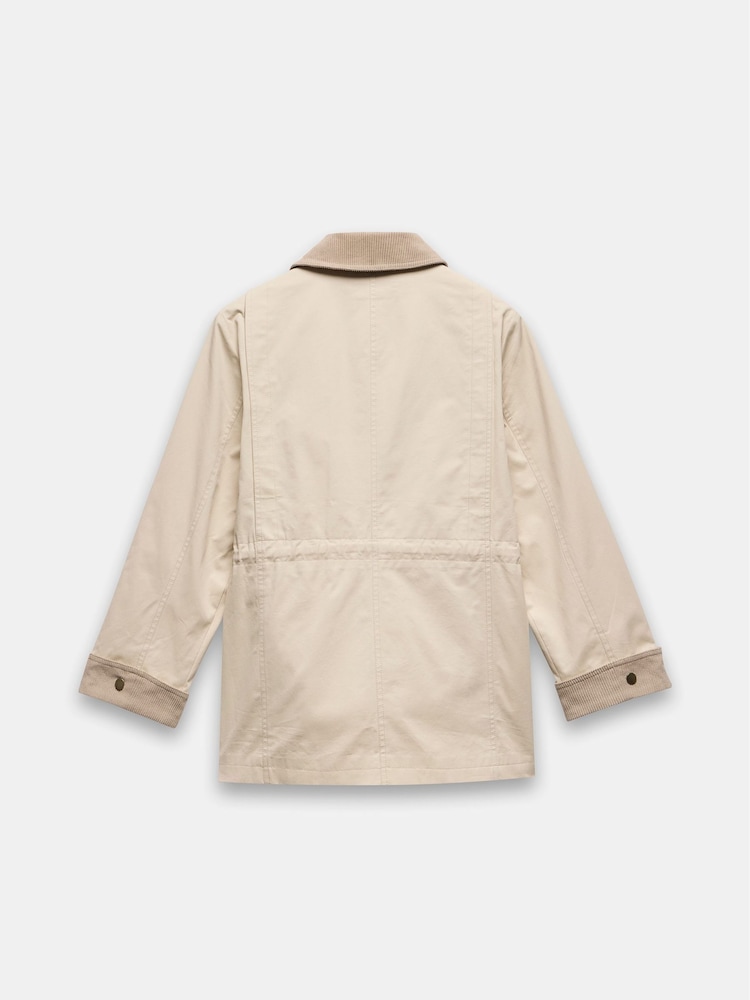 Mint Velvet Cream 100% Cotton Washed Barn Jacket - Image 8 of 8