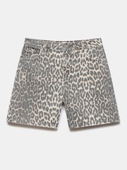 Mint Velvet Leopard Print Denim Shorts - Imagen 7 de 8