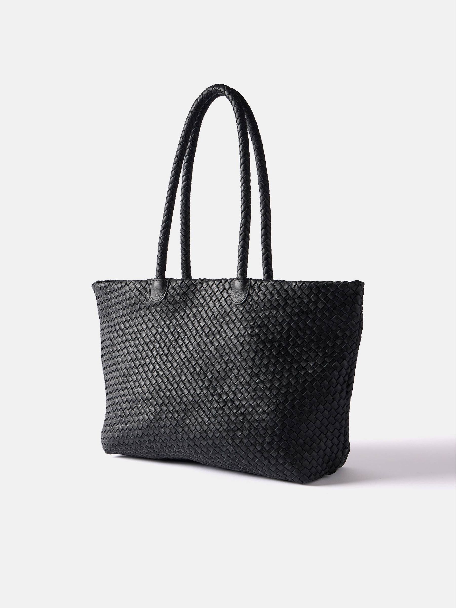 Buy Mint Velvet Leather Woven Tote Bag from Next Romania