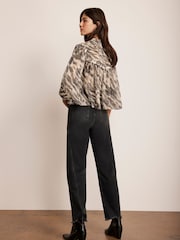 Mint Velvet Cream Animal Print Blouse - Image 5 of 8