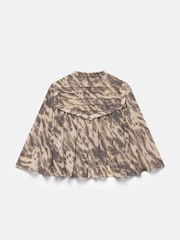 Mint Velvet Cream Animal Print Blouse - Image 7 of 8