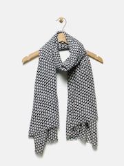 Mint Velvet Cream Black Heart Print Lightweight Scarf - Image 1 of 3