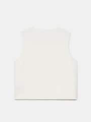 Mint Velvet White Knitted Waistcoat - Image 7 of 8