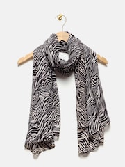 Mint Velvet Cream Zebra Print Lightweight Scarf - Image 1 of 3