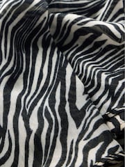 Mint Velvet Cream Zebra Print Lightweight Scarf - Image 3 of 3