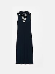 Mint Velvet Black Jersey Polo Midi Dress - Image 7 of 8