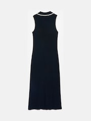 Mint Velvet Black Jersey Polo Midi Dress - Image 8 of 8