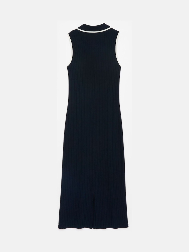 Mint Velvet Black Jersey Polo Midi Dress - Image 8 of 8 Mint Velvet Black Jersey Polo Midi Dress - Image 8 of 8