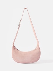 Mint Velvet Pink Pink Suede Sling Bag - Image 1 of 4