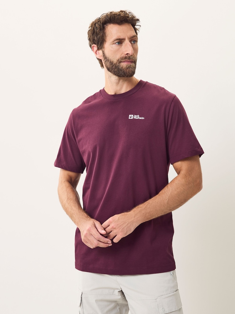 Jack Wolfskin Purple Essential Cotton T-Shirt - Image 1 of 4