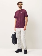 Jack Wolfskin Purple Essential Cotton T-Shirt - Image 4 of 4