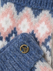 FatFace Frankie Grey Fairisle Gloves - Image 2 of 2