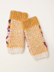 FatFace Luna Mustard Yellow Fairisle Cuff - Image 2 of 2