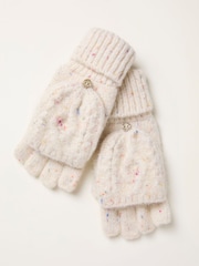 FatFace Ivory Confetti Overflap Gloves - Image 1 of 2