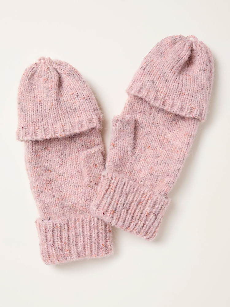 FatFace Nep Pink Overflap Gloves - Image 2 of 2 FatFace Nep Pink Overflap Gloves - Image 2 of 2