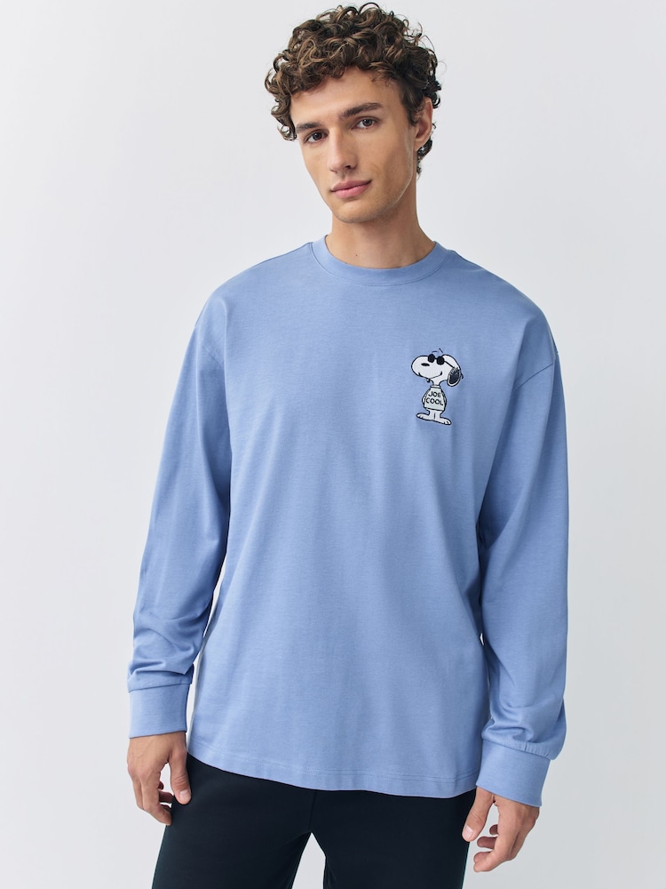 Blue Snoopy Long Sleeve Licence T-Shirt - Image 2 of 11