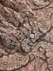 Brown/Pink Paisley Print - Блузка с широким галстуком на шее Лонгслив - Image 6 of 6