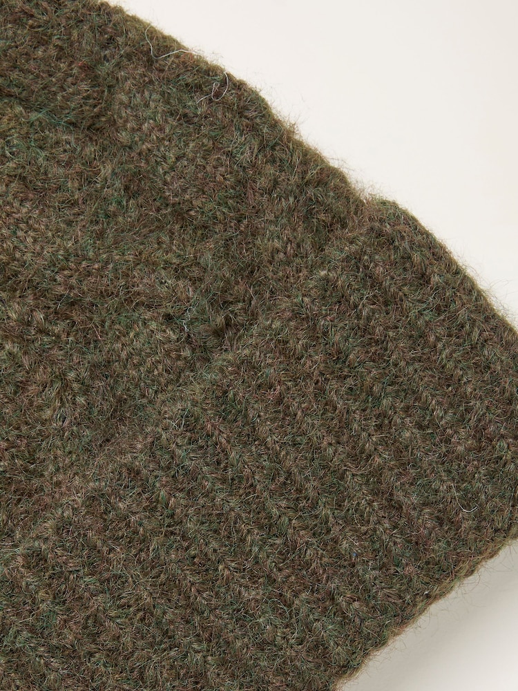 FatFace Green Cable Beanie - Image 2 of 2