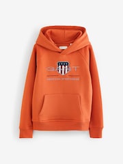 GANT Orange Archive Shield Hoodie - Image 1 of 3