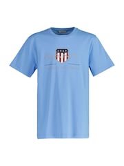 GANT Blue Archive Shield 100% Organic Cotton T-Shirt - Image 1 of 2