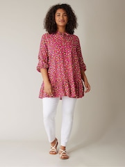 Evans Tie-Neck Frilled Hem Tunic - Image 2 of 4