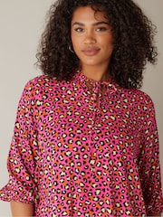 Evans Tie-Neck Frilled Hem Tunic - Image 3 of 4