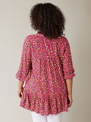 Evans Tie-Neck Frilled Hem Tunic - Image 4 of 4